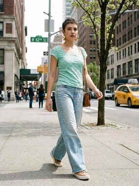 I.N.C International Concepts Womens Emboidered Shirt P/L Green Stretch Lined